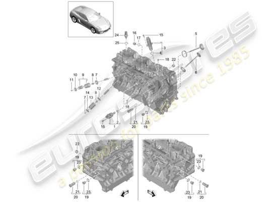 a part diagram from the Porsche Cayman 981 parts catalogue