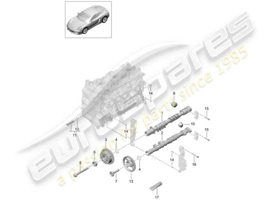 a part diagram from the Porsche Cayman 981 parts catalogue