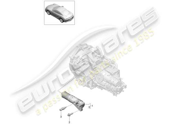 a part diagram from the Porsche Cayman 981 (2014) parts catalogue