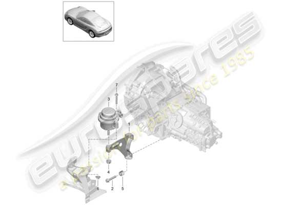 a part diagram from the Porsche Cayman 981 parts catalogue