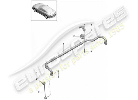 a part diagram from the Porsche Cayman 981 parts catalogue