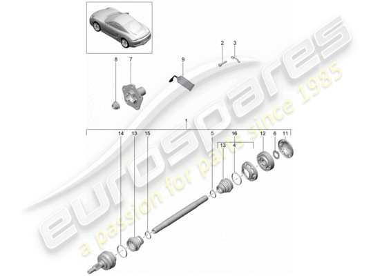 a part diagram from the Porsche Cayman 981 parts catalogue