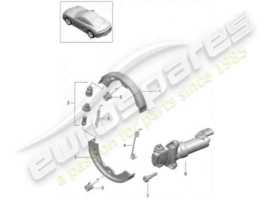 a part diagram from the Porsche Cayman 981 parts catalogue