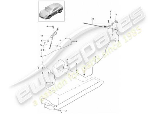 a part diagram from the Porsche Cayman 981 parts catalogue