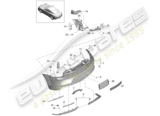 a part diagram from the Porsche Cayman 981 parts catalogue