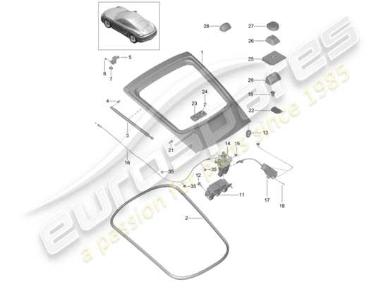 a part diagram from the Porsche Cayman 981 parts catalogue