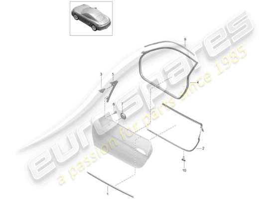 a part diagram from the Porsche Cayman 981 parts catalogue