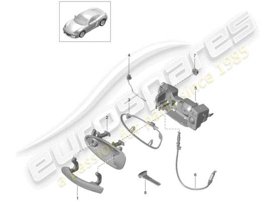 a part diagram from the Porsche Cayman 981 parts catalogue