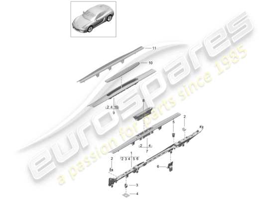 a part diagram from the Porsche Cayman 981 parts catalogue