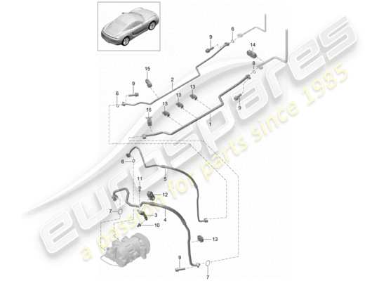 a part diagram from the Porsche Cayman 981 parts catalogue