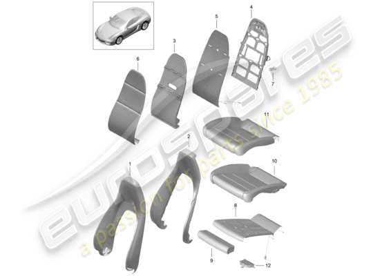 a part diagram from the Porsche Cayman 981 parts catalogue