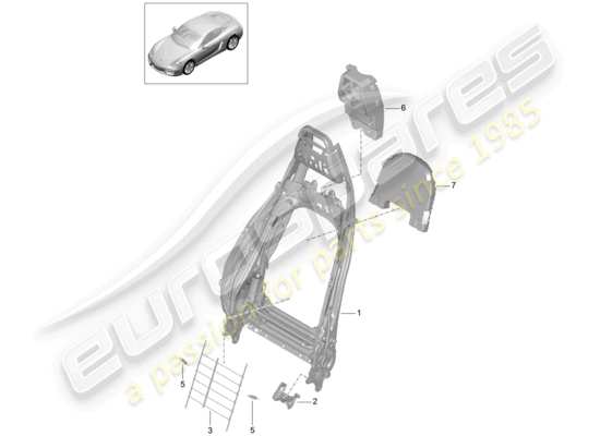 a part diagram from the Porsche Cayman 981 parts catalogue