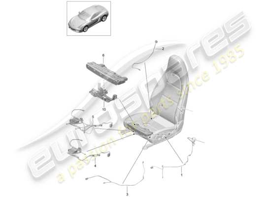 a part diagram from the Porsche Cayman 981 (2014) parts catalogue