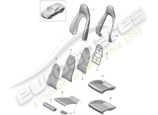 a part diagram from the Porsche Cayman 981 (2014) parts catalogue