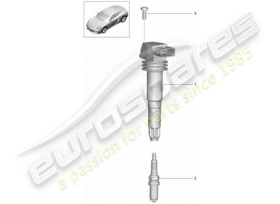 a part diagram from the Porsche Cayman 981 parts catalogue