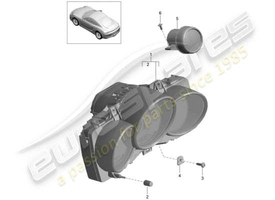 a part diagram from the Porsche Cayman 981 parts catalogue