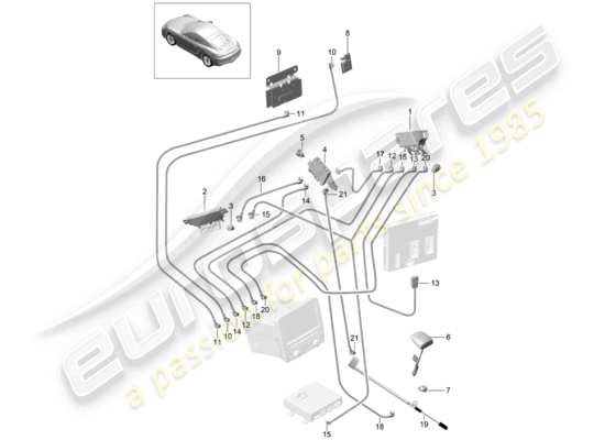 a part diagram from the Porsche Cayman 981 parts catalogue