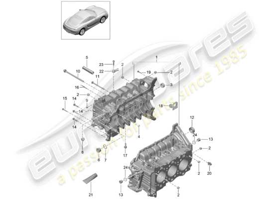 a part diagram from the Porsche Cayman 981 parts catalogue