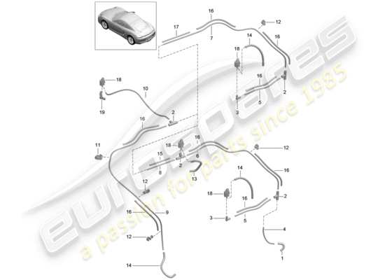 a part diagram from the Porsche Cayman 981 parts catalogue