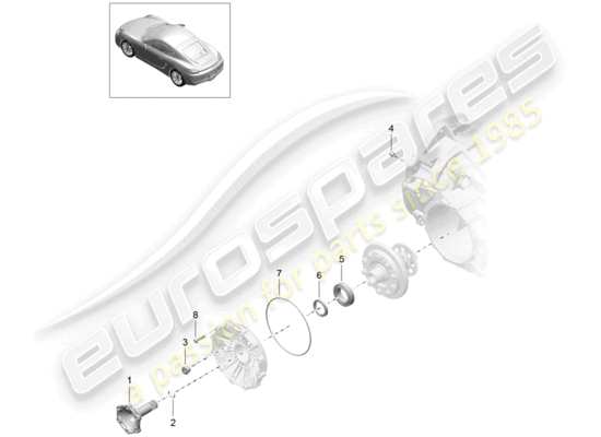 a part diagram from the Porsche Cayman 981 parts catalogue