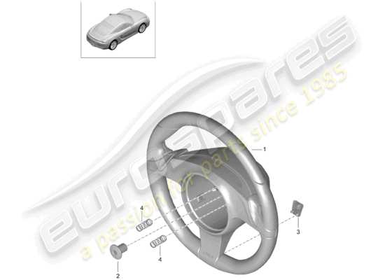 a part diagram from the Porsche Cayman 981 parts catalogue