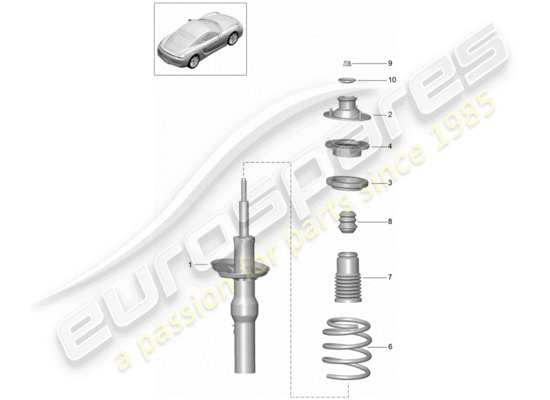 a part diagram from the Porsche Cayman 981 parts catalogue