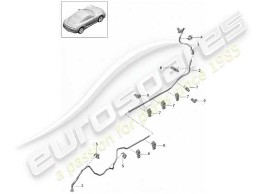 a part diagram from the Porsche Cayman 981 parts catalogue