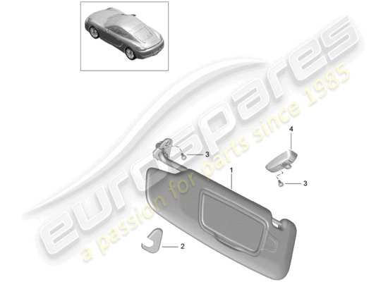 a part diagram from the Porsche Cayman 981 parts catalogue