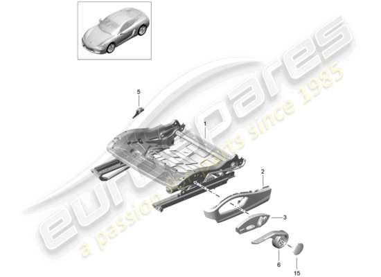 a part diagram from the Porsche Cayman 981 parts catalogue