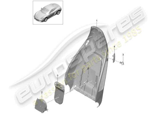 a part diagram from the Porsche Cayman 981 (2015) parts catalogue