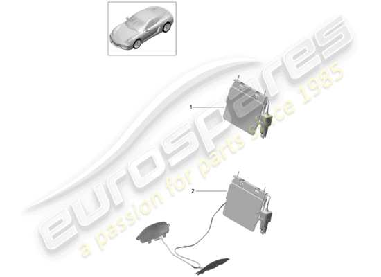 a part diagram from the Porsche Cayman 981 parts catalogue