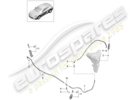 a part diagram from the Porsche Cayman 981 (2015) parts catalogue