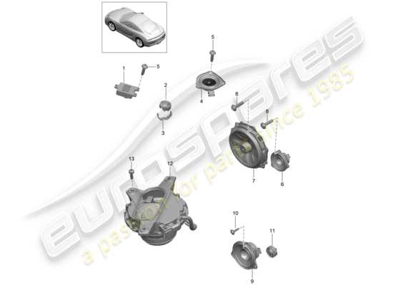 a part diagram from the Porsche Cayman 981 parts catalogue