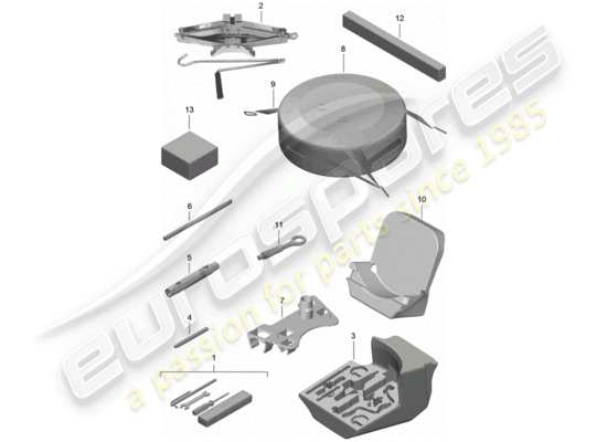 a part diagram from the Porsche Cayman 981 parts catalogue