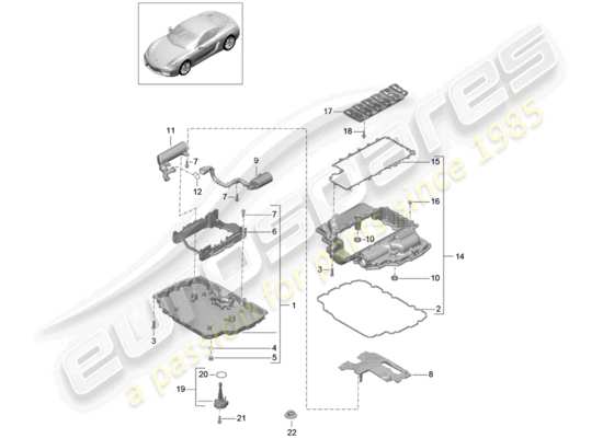 a part diagram from the Porsche Cayman 981 parts catalogue