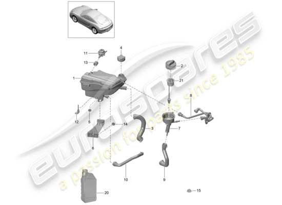 a part diagram from the Porsche Cayman 981 parts catalogue