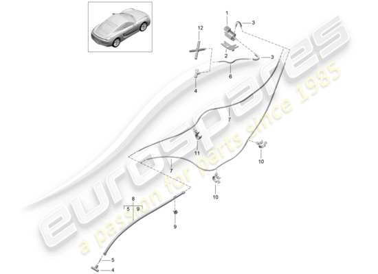 a part diagram from the Porsche Cayman 981 parts catalogue