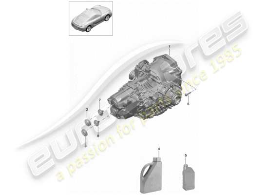 a part diagram from the Porsche Cayman 981 parts catalogue