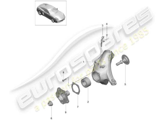 a part diagram from the Porsche Cayman 981 parts catalogue