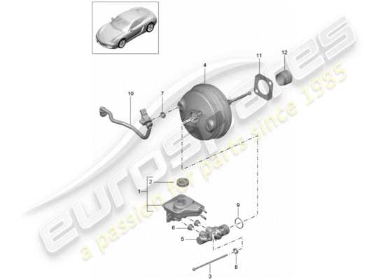 a part diagram from the Porsche Cayman 981 parts catalogue