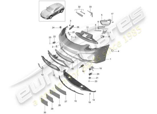 a part diagram from the Porsche Cayman 981 parts catalogue