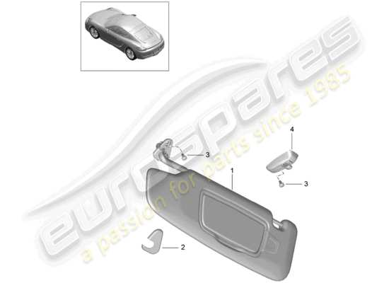 a part diagram from the Porsche Cayman 981 (2016) parts catalogue