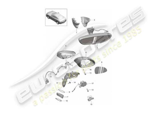 a part diagram from the Porsche Cayman 981 parts catalogue