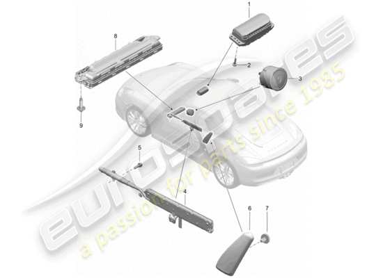 a part diagram from the Porsche Cayman 981 parts catalogue