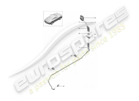 a part diagram from the Porsche Cayman 981 parts catalogue