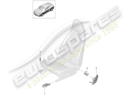 a part diagram from the Porsche Cayman 981 parts catalogue