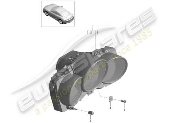 a part diagram from the Porsche Cayman 981 parts catalogue