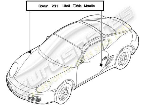 a part diagram from the Porsche Cayman 987 parts catalogue