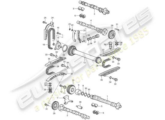 a part diagram from the Porsche Cayman 987 parts catalogue