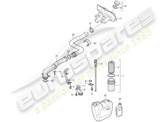 a part diagram from the Porsche Cayman 987 parts catalogue